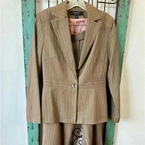 Vintage 80's View Collection matching pin striped suit.